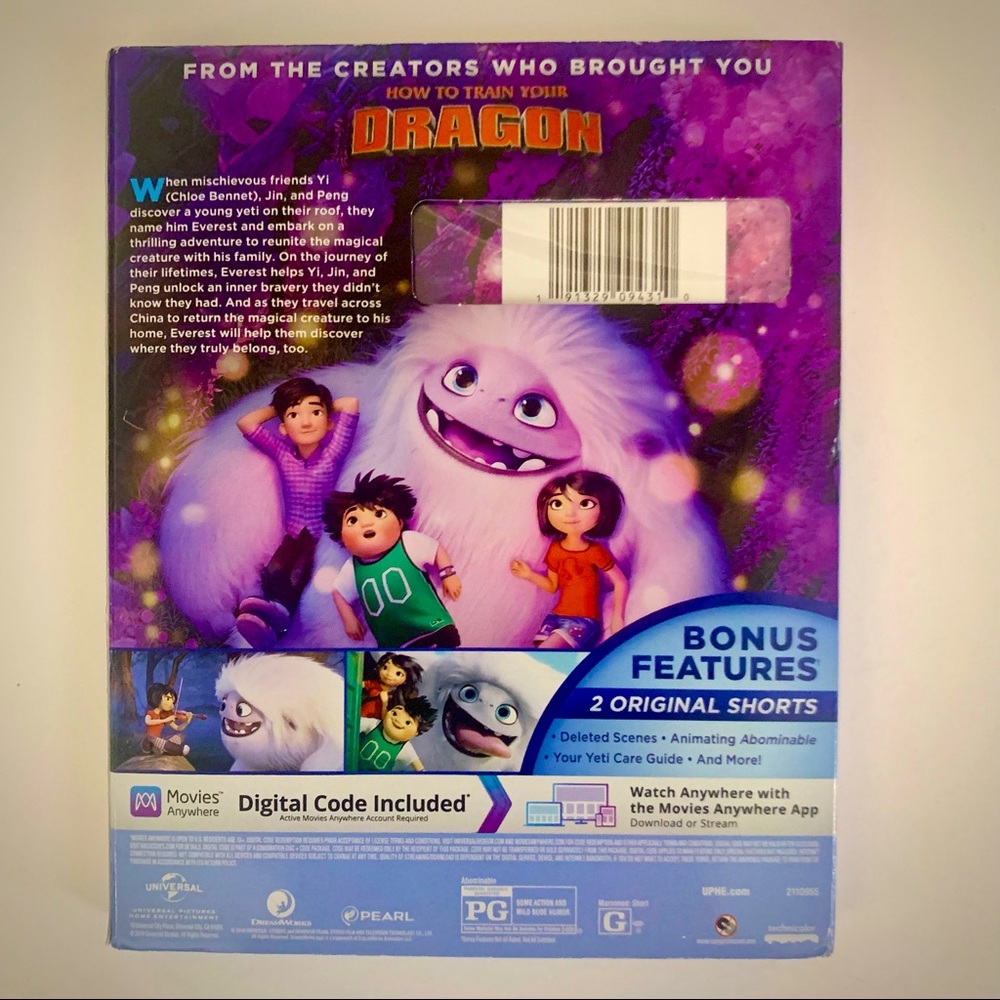 ABOMINABLE BLU-RAY + DVD + DIGITAL CODE BUNDLE NEW SEALED! - Picture 2 of 3